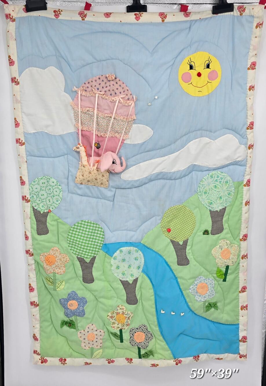 Handmade Vintage Appliqué Nursery Quilt